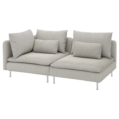 SÖDERHAMN 3-seat sofa, with open end/Viarp beige/brown