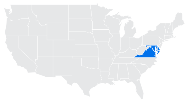 Virginia, Maryland, and the USA