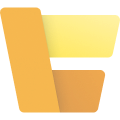 A logo in multiple shades of yellow