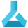 Icon resembling flask in blue color