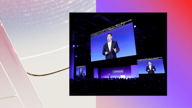 Takeshi Numoto speaking at the Microsoft AI Tour in Tokyo, Japan