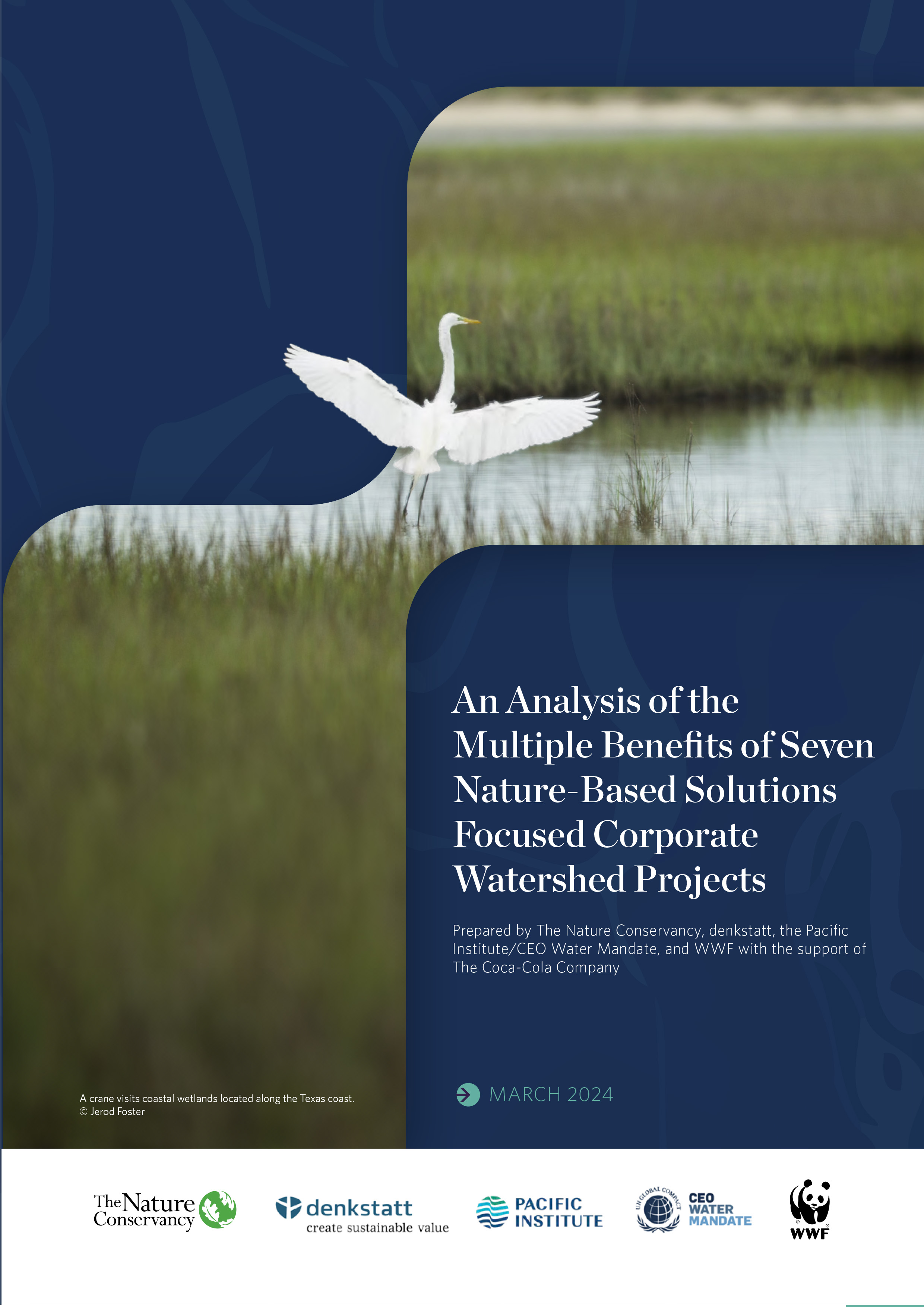 Cover of Nature Based benefits report.