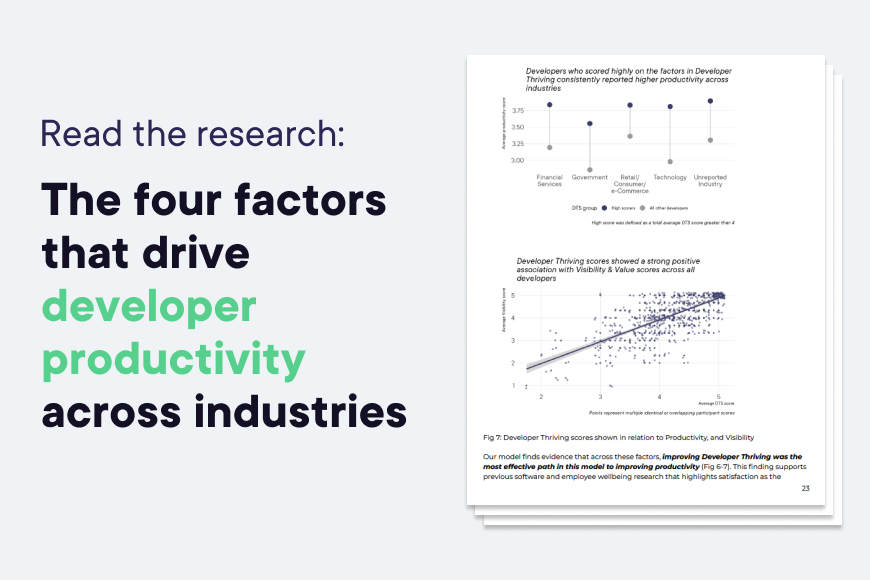 the four factors of developer productivity across industries