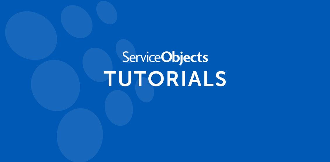 No image, text reads Service Objects Tutorials