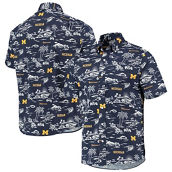 Reyn Spooner Men's Navy Michigan Wolverines Classic Button-Down Shirt