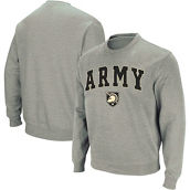 Colosseum Men's Heather Gray Army Black Knights Arch & Logo Crew Neck Sweatshirt