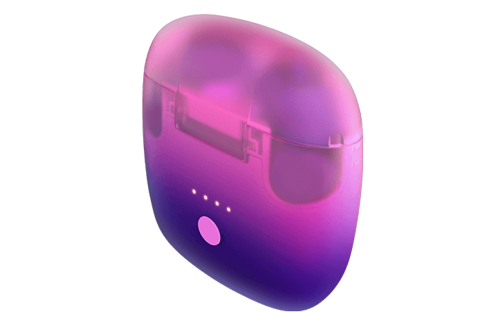 TCL Sunrise Purple True Wireless In-ear Bluetooth Headphones - Case Side
