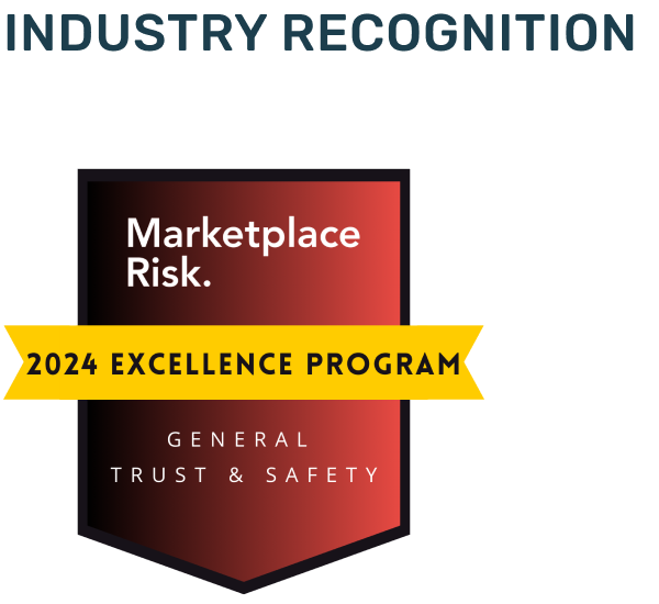 Marketplace Risk 2024 Excellence Program for General Trust & Safety badge