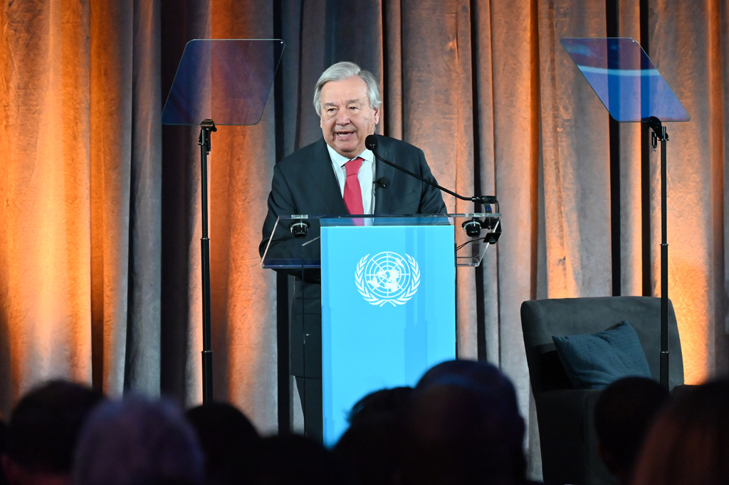 Secretary-General António Guterres delivers his special address on climate action from the American Museum of Natural History in New York.
