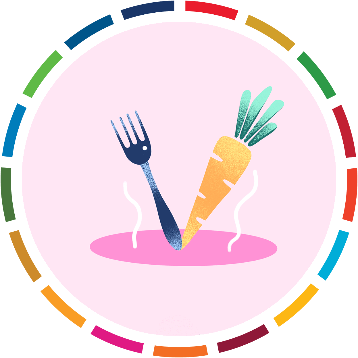 Photocomposition: a fork and a carrot