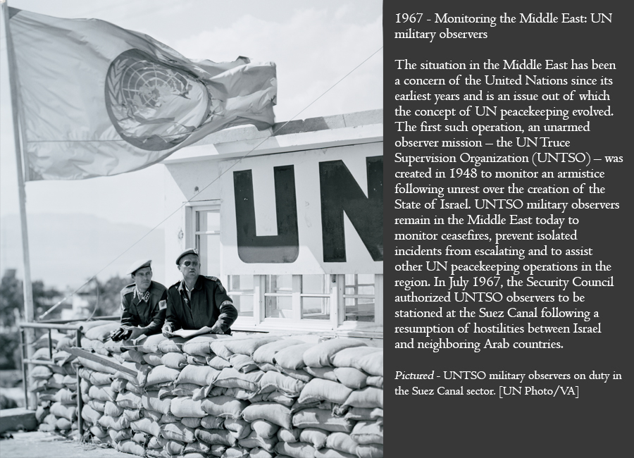 1967 - Monitoring the Middle East: UN military observers