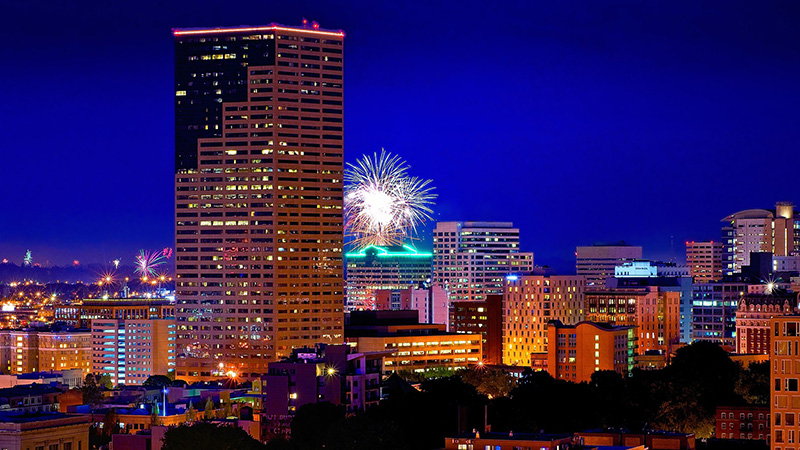 Fireworks in Downtown Portland Oregon