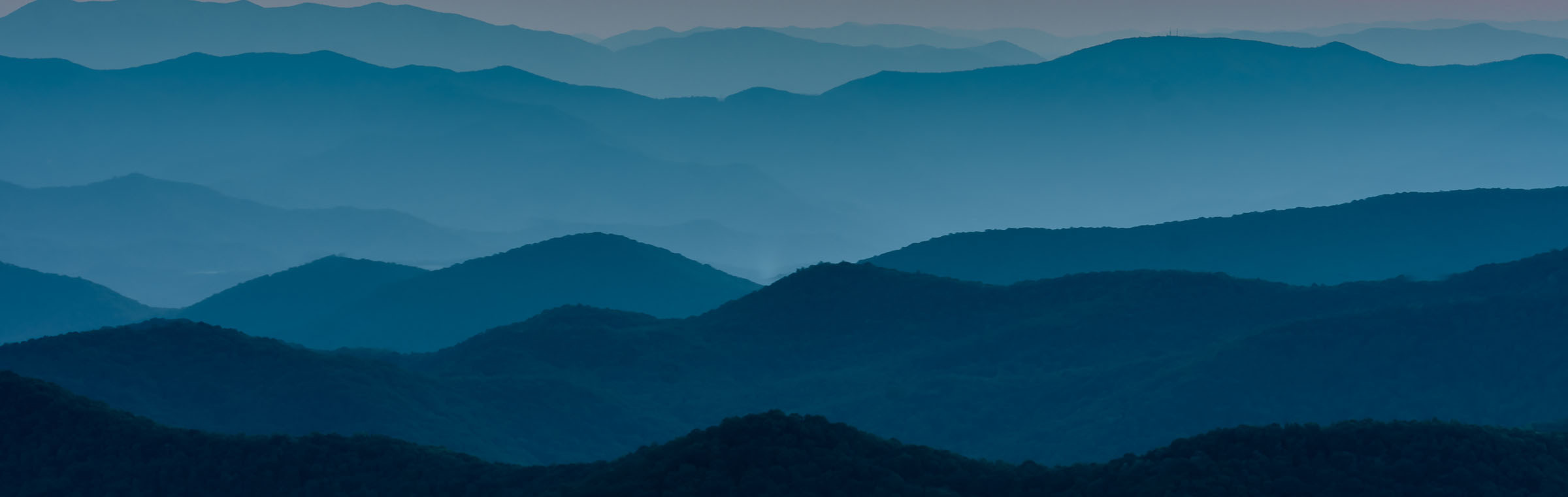 ridgeline of the Blue Ridge Mountains